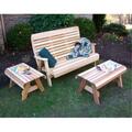 Creekvine Design Cedar Twin Ponds Bench Set WRF1110SETCVD